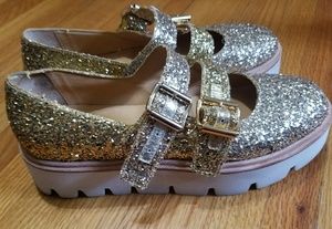 MM6 MAISON MARGIELA glitter platform shoes sz 7.5